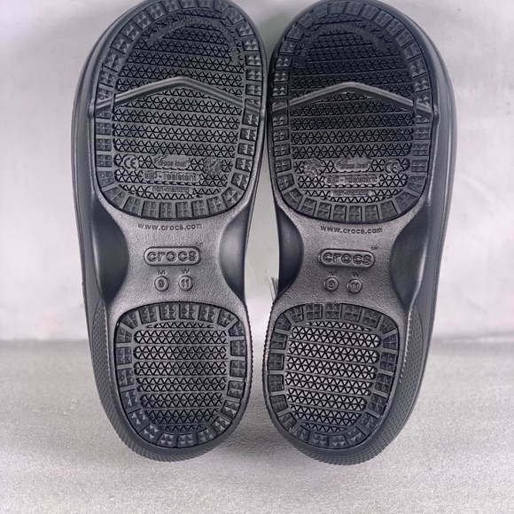 Unisex Crocs On The Clock Work Slip On Black Clogs - Picture 5 of 6